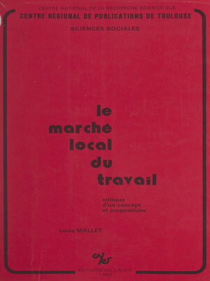 cover image of Le marché local du travail